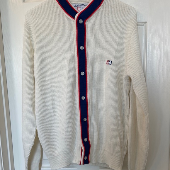 Vintage golf, Catalina men, Arthur Ash collection Classic cream Cardigan